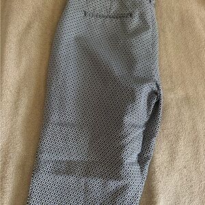 Kenar Blue & White Patterned Cropped Trousers